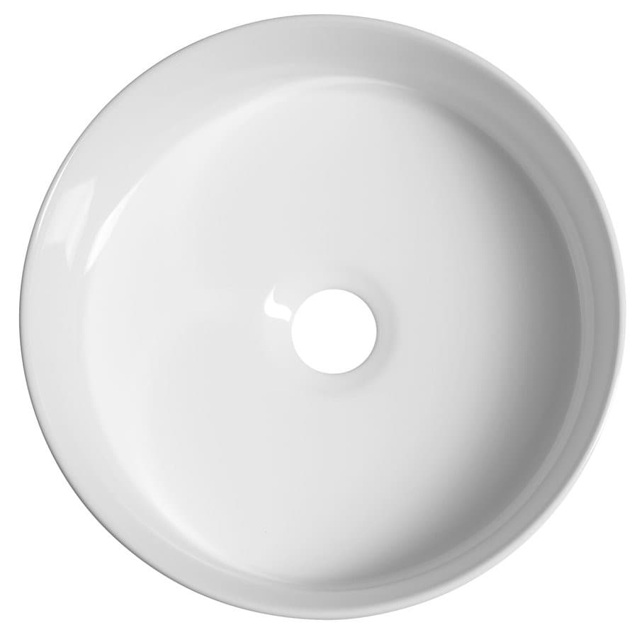 NIMIS umywalka ceramiczna nablatowa średnica 30cm, biały