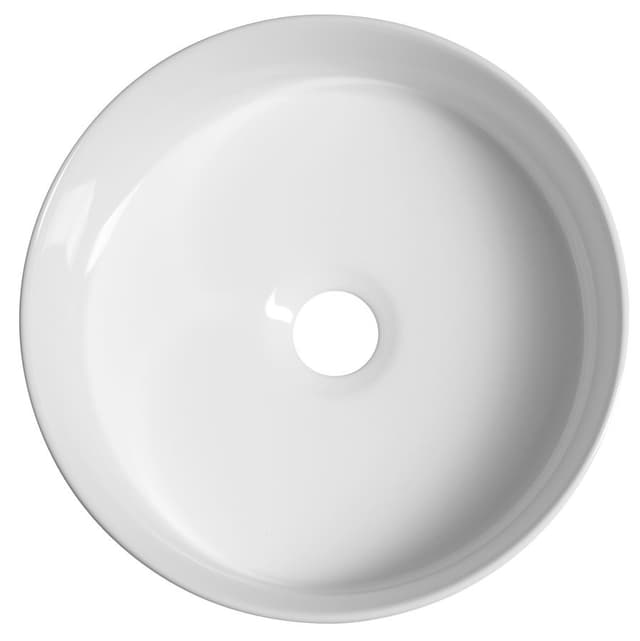NIMIS umywalka ceramiczna nablatowa średnica 30cm, biały