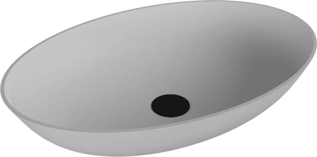 BANERA OVAL umywalka kompozytowa nablatowa, 60x40cm, biały mat