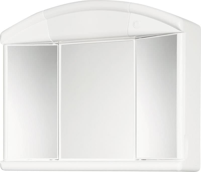 SALVA szafka z lustrem 59x50x15,5 cm, 2 drzwi, biały plastik