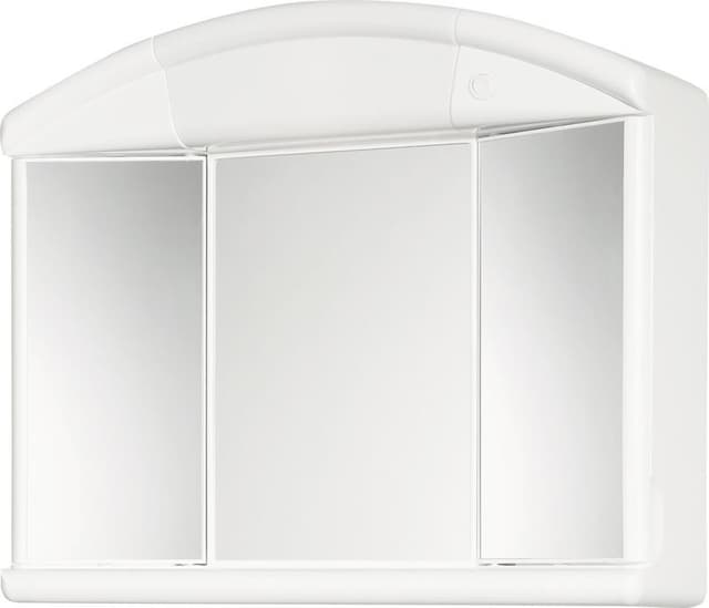 SALVA szafka z lustrem 59x50x15,5 cm, 2 drzwi, biały plastik