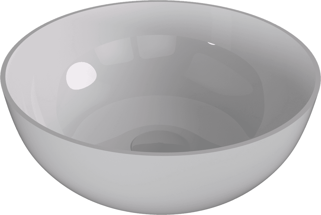 BANERA ROUND umywalka kompozytowa nablatowa, Ø 39 cm, biały