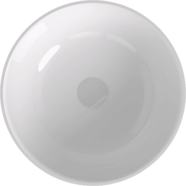 BANERA ROUND umywalka kompozytowa nablatowa, Ø 39 cm, biały