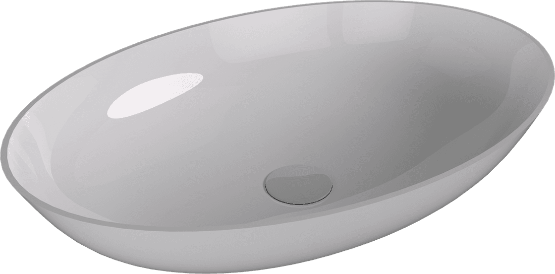BANERA OVAL umywalka kompozytowa nablatowa, 60x40cm, biały