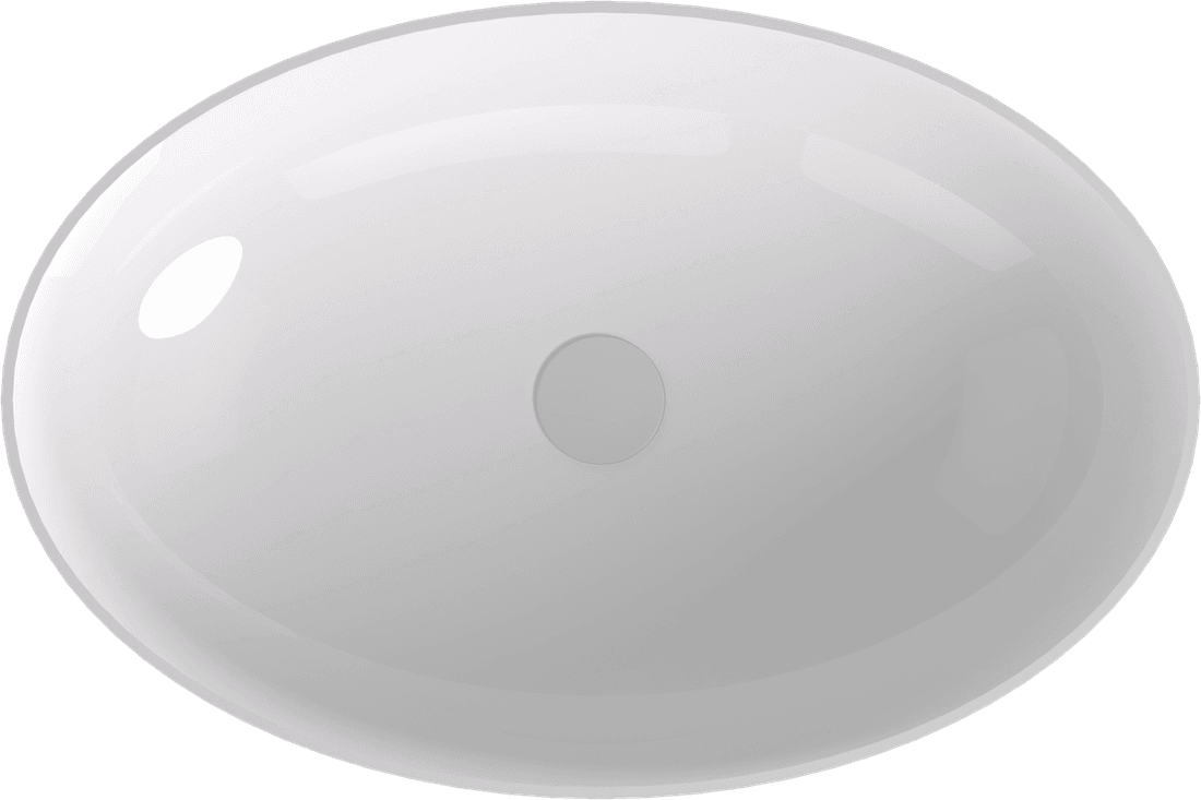 BANERA OVAL umywalka kompozytowa nablatowa, 60x40cm, biały