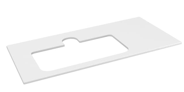 BRAHEA Rockstone blat z otworem 96,6x51,5cm, lewa, biały mat