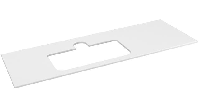 BRAHEA Rockstone blat z otworem 131,6x51,5cm, lewa, biały mat