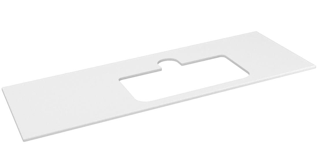 BRAHEA Rockstone blat z otworem 131,6x51,5cm, prawa, biały mat