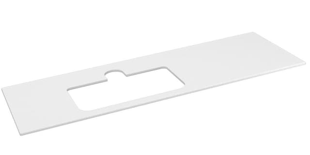 BRAHEA Rockstone blat z otworem 146,6x51,5cm, lewa, biały mat