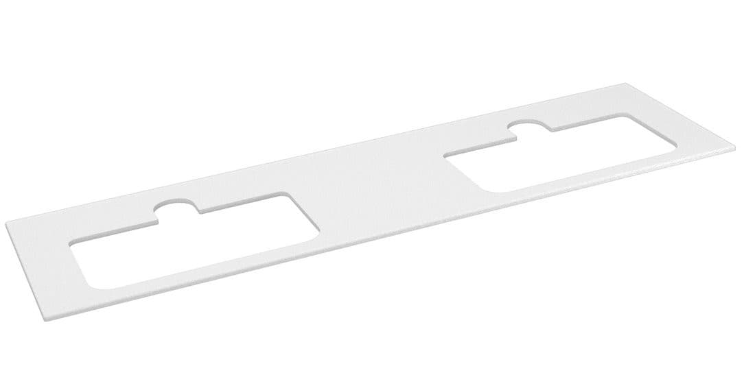 BRAHEA Rockstone blat z 2 otworami 171,6x51,5cm, biały mat