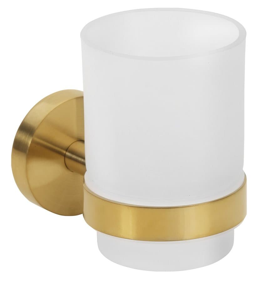 X-ROUND GOLD kubek wiszący, szkło mleczne, złoto mat