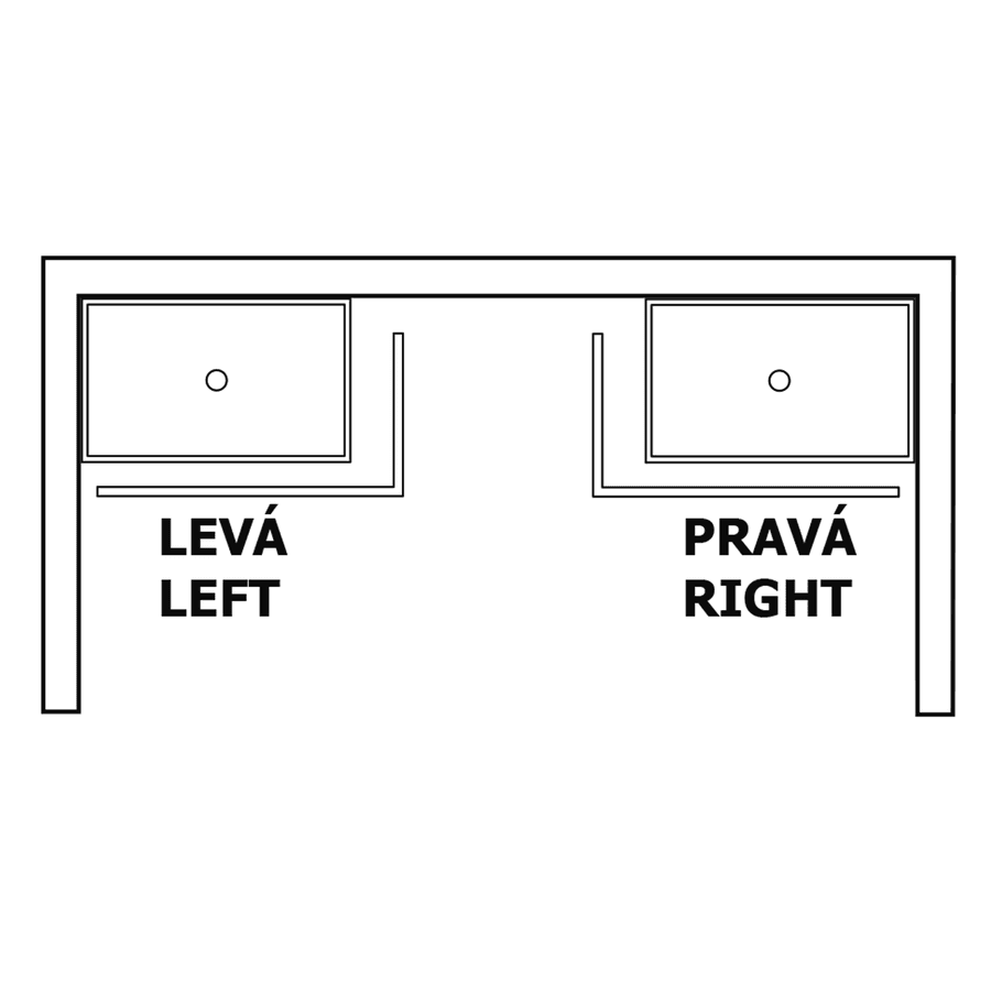 KARIA 90x80 obudowa narożna, wysokość 11cm, lewa