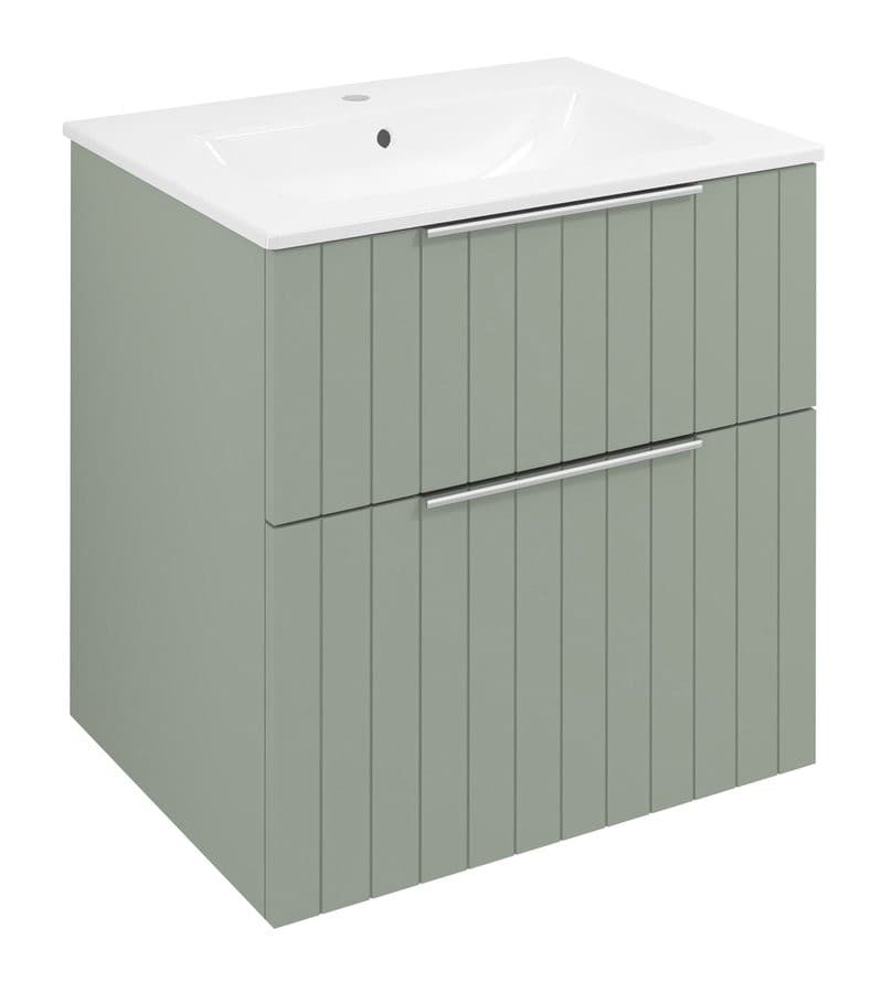 CIRASA szafka pod umywalkę 59,2x64x46cm, verde strip