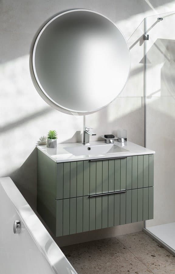 CIRASA szafka pod umywalkę 69,8x52x46cm, verde strip