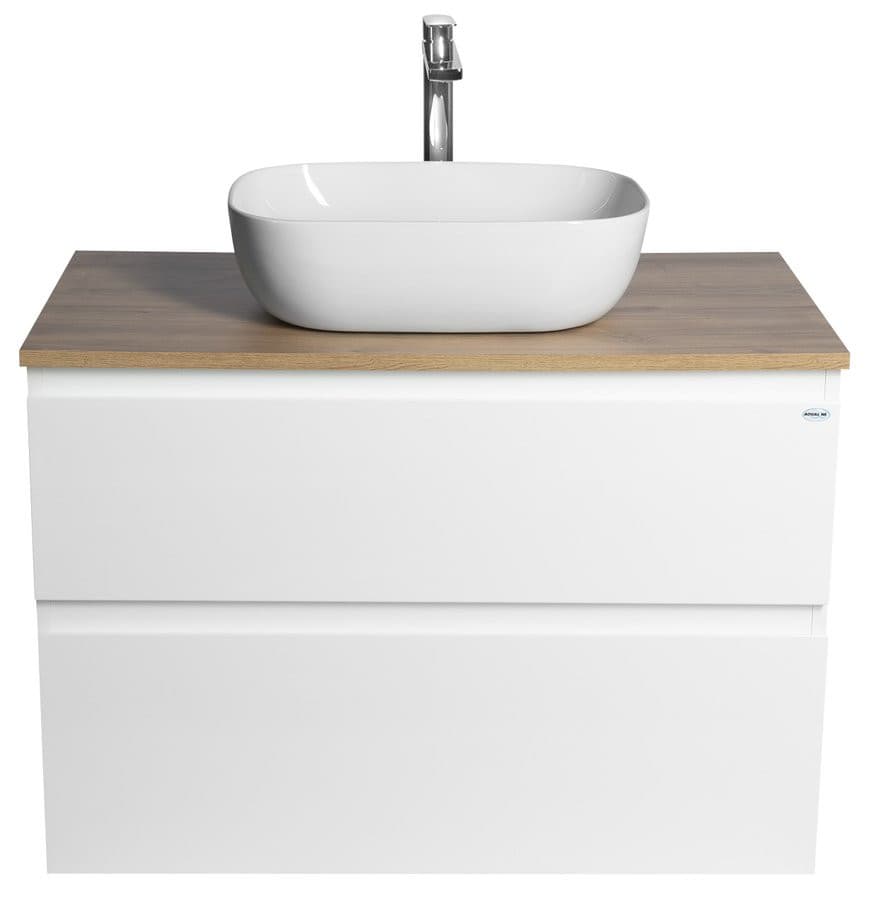 ALTAIR szafka z blatem 87,5 cm, biały/dąb emporio