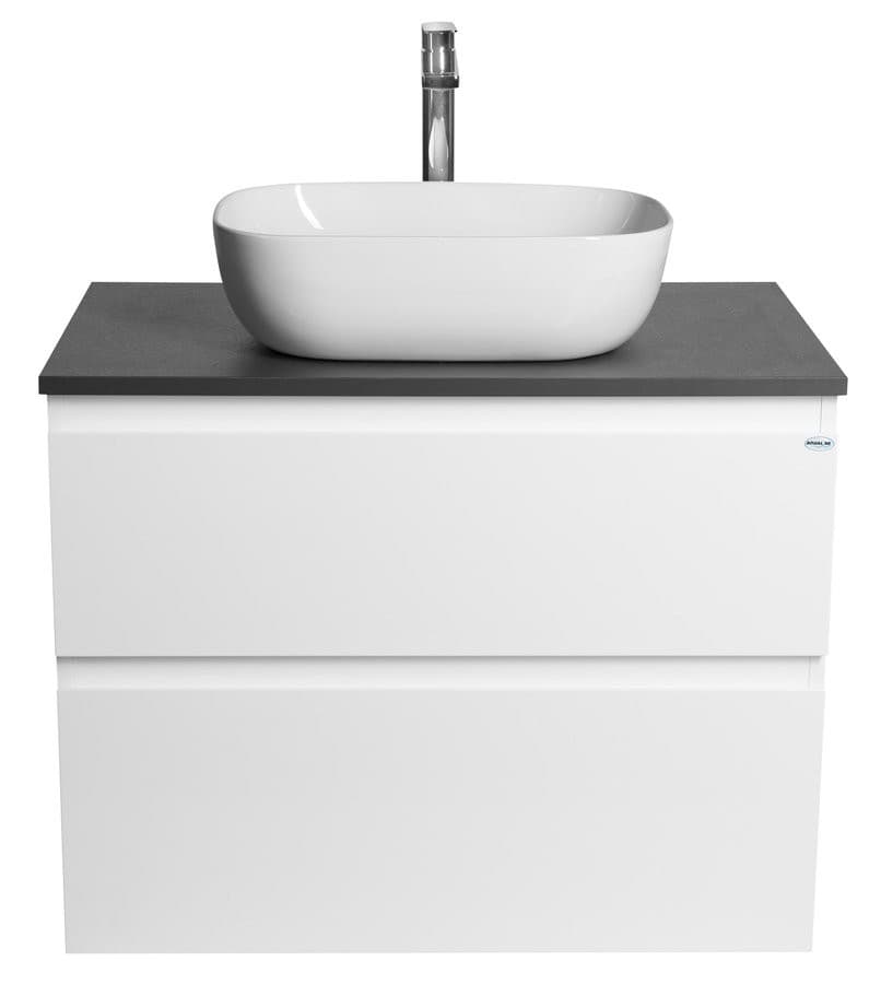 ALTAIR szafka z blatem 78,5 cm, biały/antracyt łupek