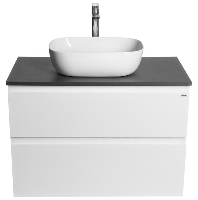 ALTAIR szafka z blatem 87,5 cm, biały/antracyt łupek