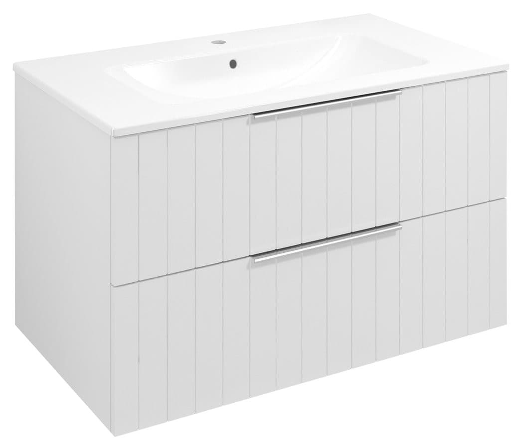 CIRASA szafka pod umywalkę 79,8x52x46cm, biały mat strip
