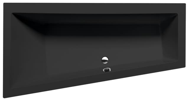 ANDRA L wanna asymetryczna 160x90x45cm, czarny mat