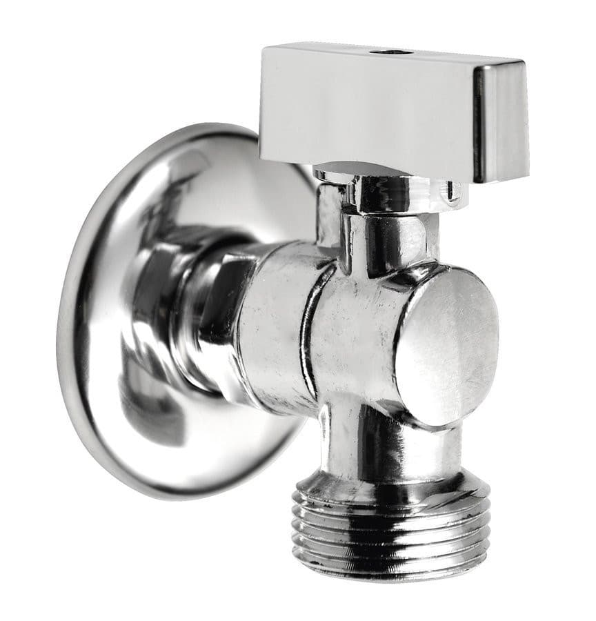 Zawór do pralki z zaworem zwrotnym 1/2"x3/4" - L, chrom