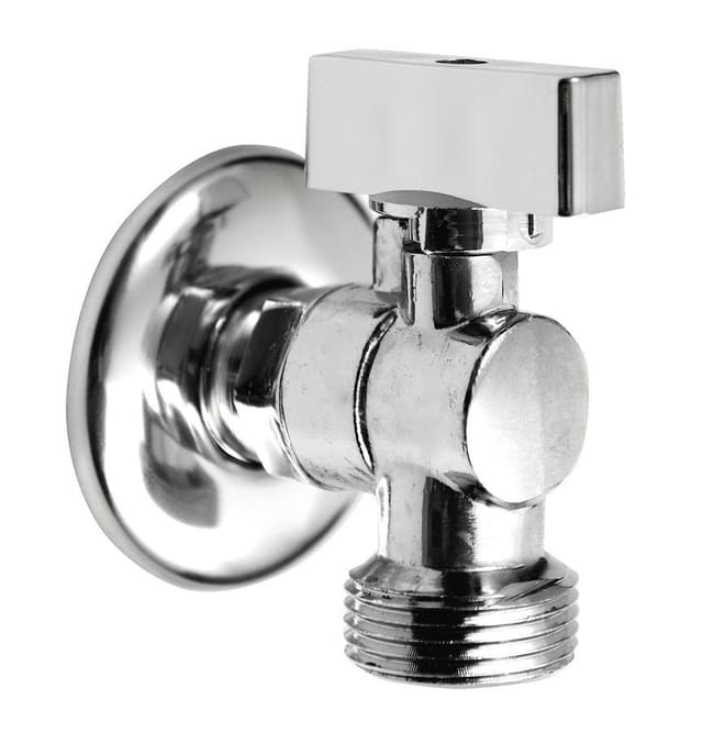 Zawór do pralki z zaworem zwrotnym 1/2"x3/4" - L, chrom