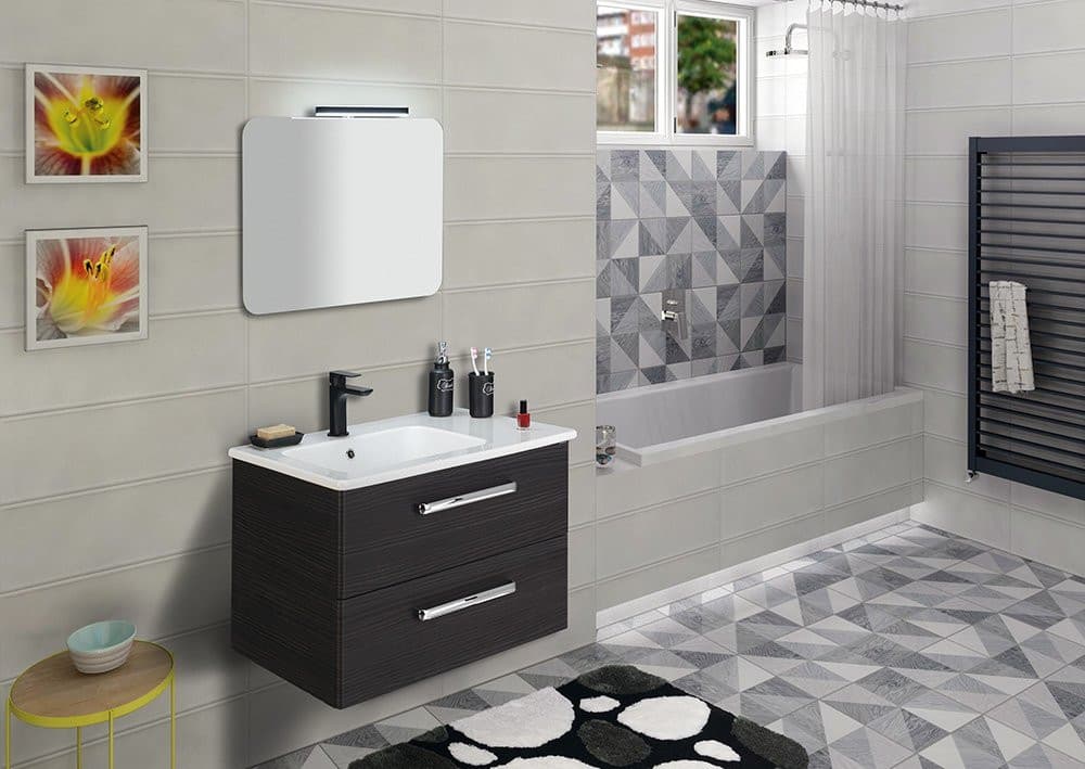 ISHAPE lustro 50x70cm, zaokrąglone rogi, bez mocowań