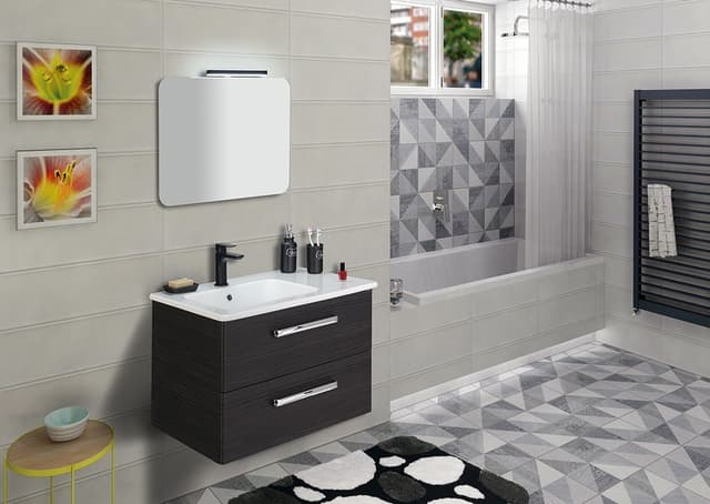 ISHAPE lustro 50x70cm, zaokrąglone rogi, bez mocowań