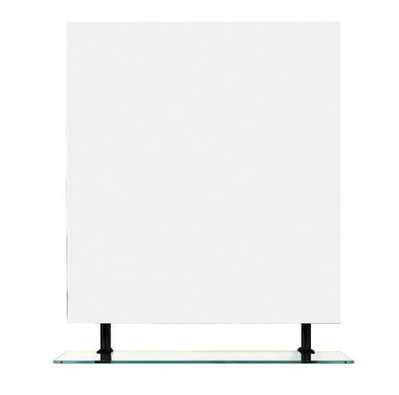 WEGA lustro z półką 80x80cm, czarny mat