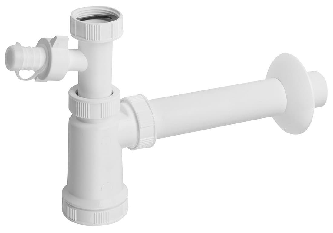 Syfon umywalkowy przyłącze do pralki 5/4", DN40, biały