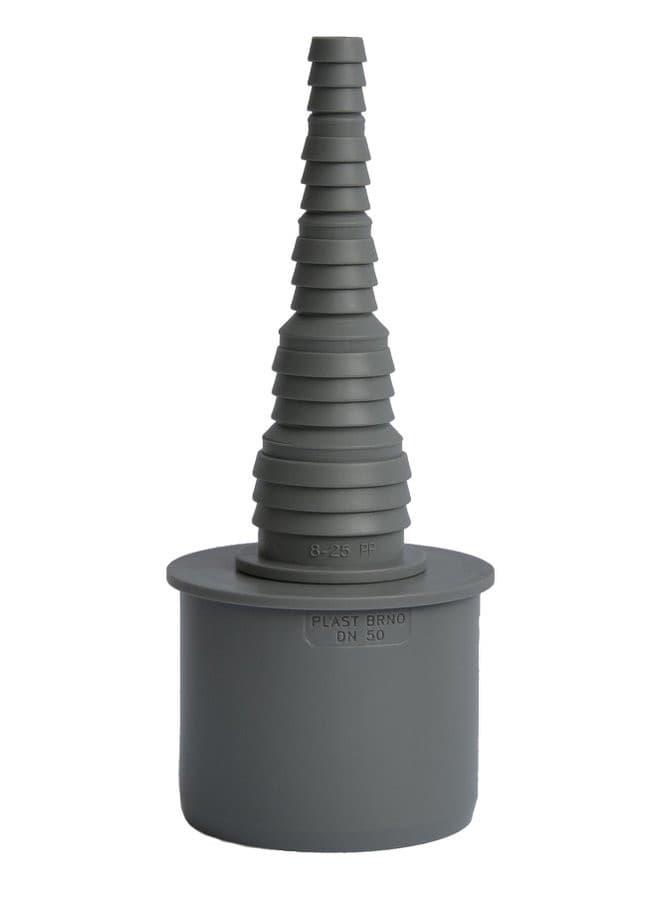 HT korek z wypustem na wąż 8-25mm, prosty, DN50