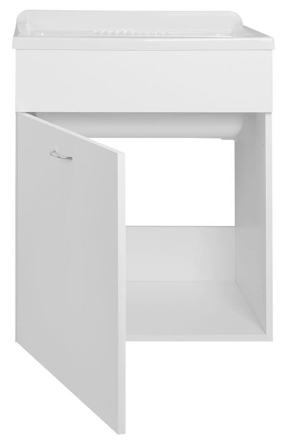Komora gospodarcza z szafką z syfonem 60x50 cm, plastik