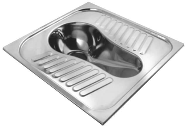 WC turecki 59,5x62,5cm, stal nierdzewna polerowana