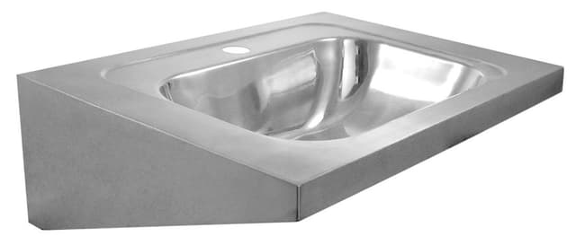 Umywalka ścienna 610x210x460 mm, stal nierdzewna mat