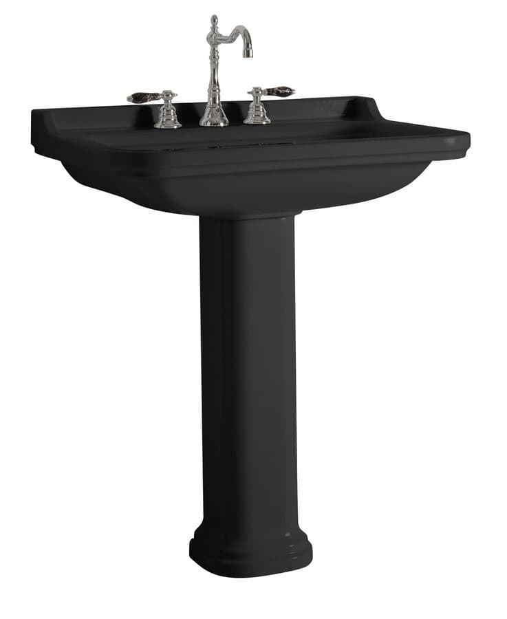 WALDORF uniwersalny postument do umywalek 60,80cm, czarny mat