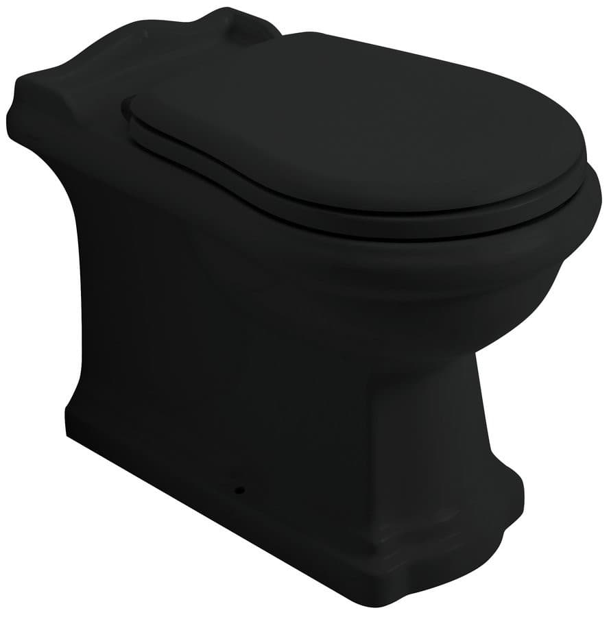 RETRO misa WC 39x61cm, odpływ poziomy/pionowy, czarny mat