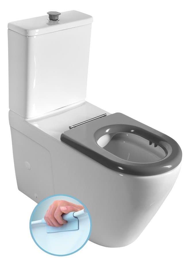MEDIC RIMLESS komplakt WC, odpływ poziomy/pionowy, biały