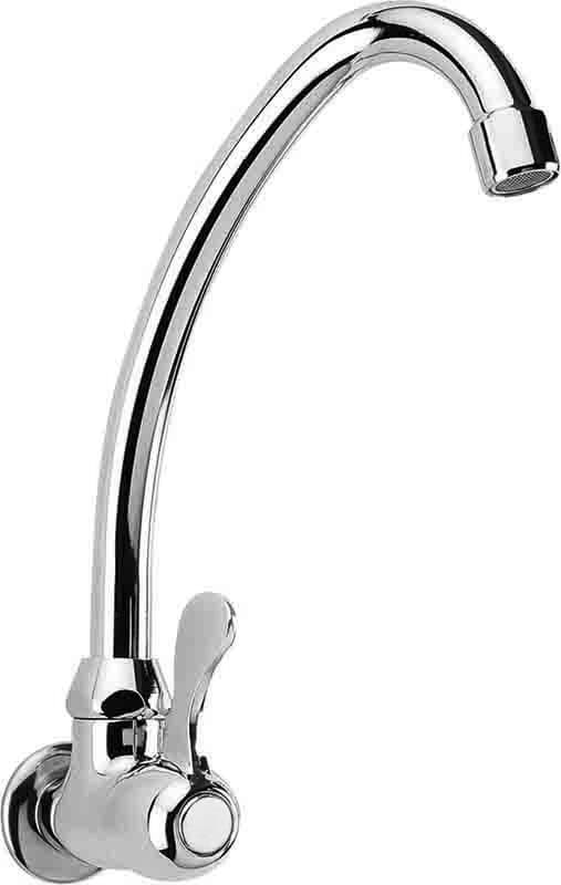 Zawór kulowy ścienny 1/2", obrotowa wylewka, chrom