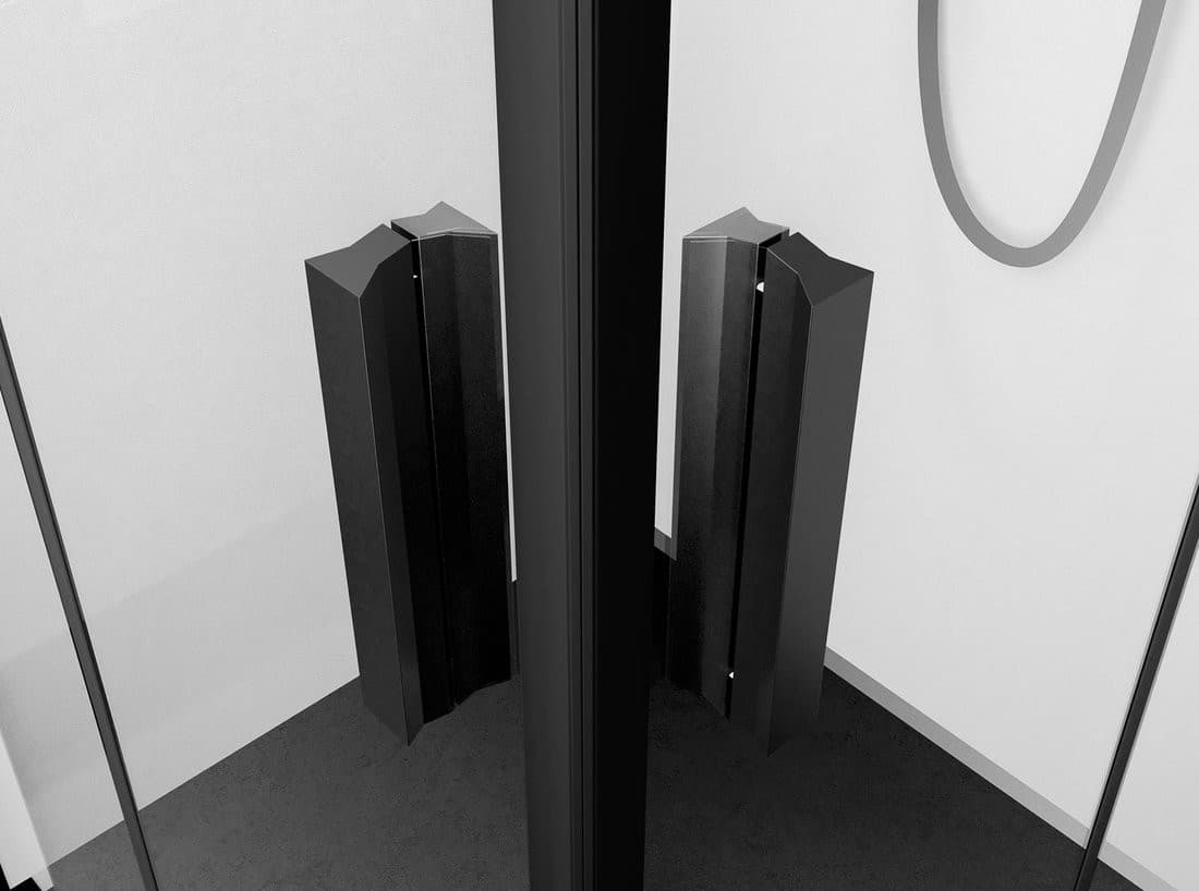 ZOOM BLACK kabina prysznicowa 800x800mm, wejście z rogu