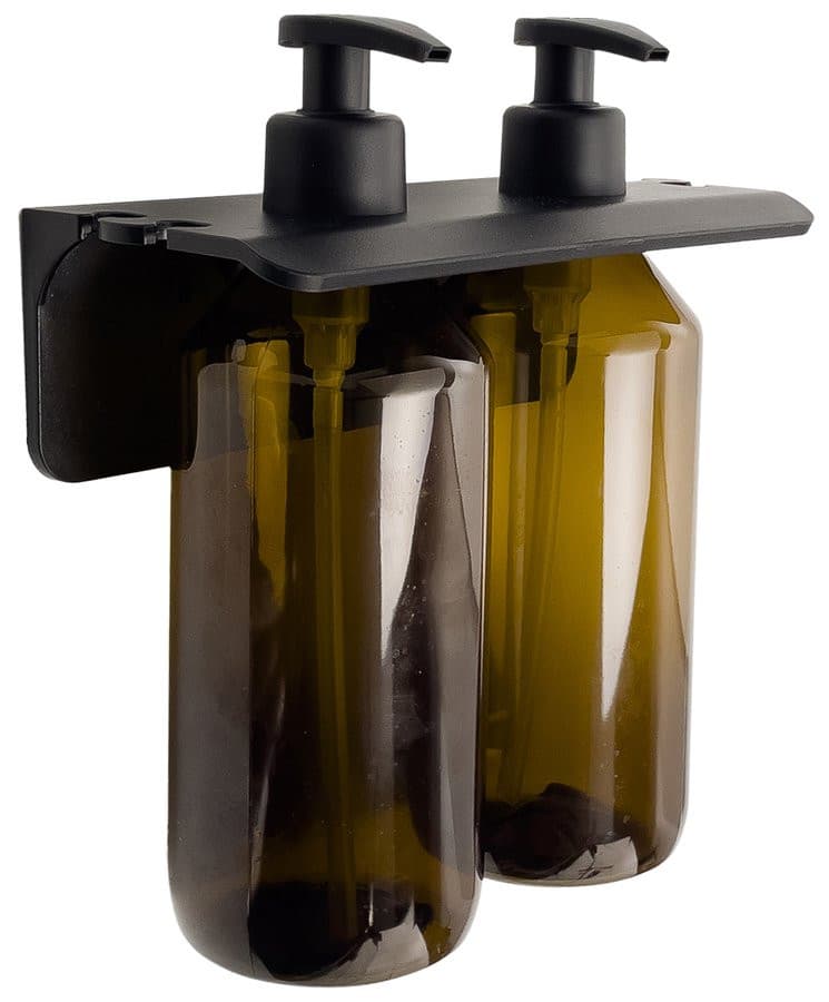 GROUPER podwójny wiszący dozownik mydła, 2x500ml, brąz