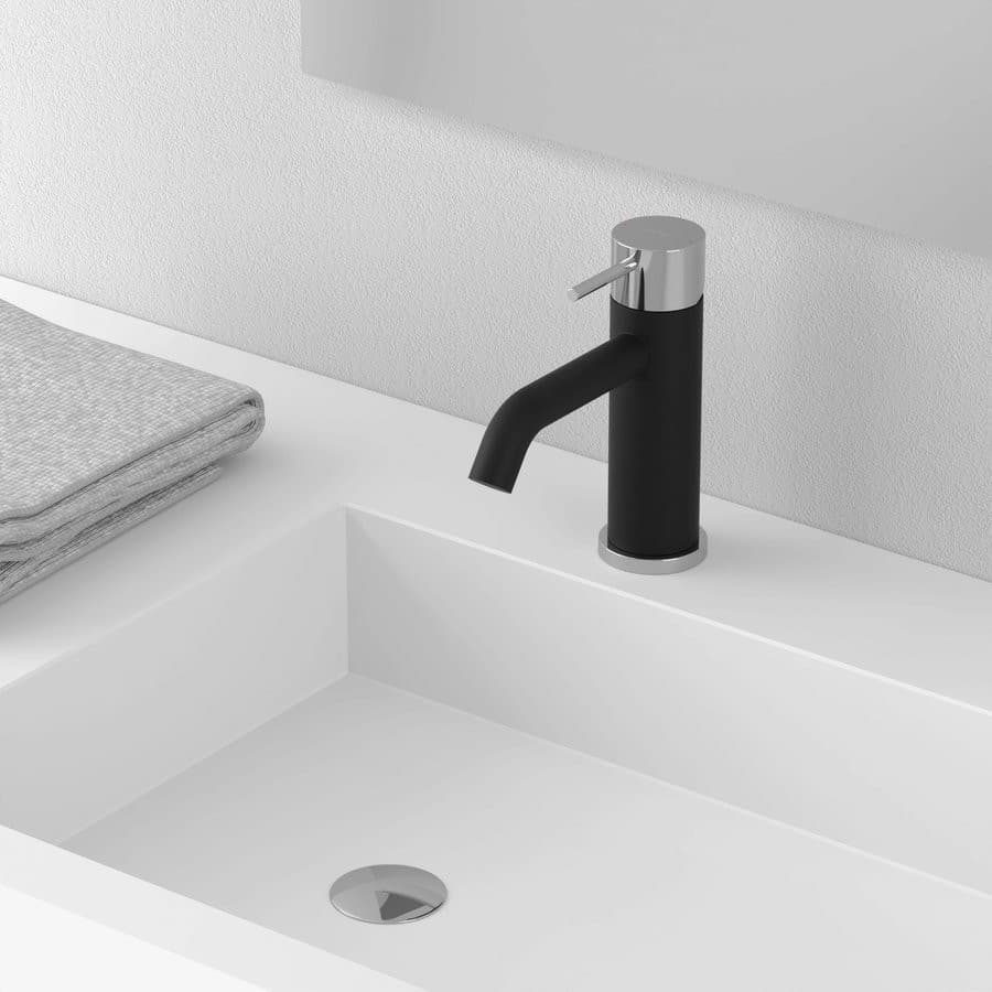 ULTRAMIX bateria umywalkowa bez odpływu, czarny mat/chrom