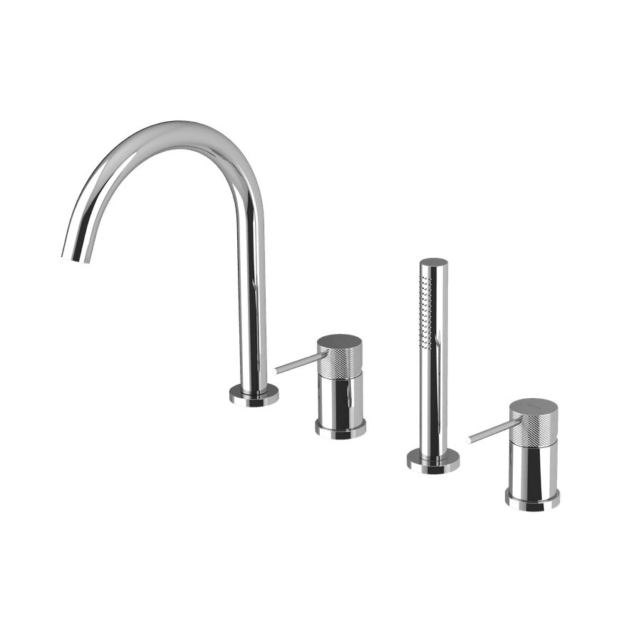 ULTRASAN 4-otworowa bateria wannowa na brzeg wanny, chrom