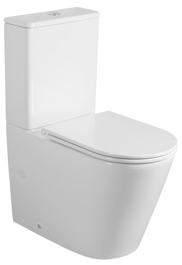 DARIO RIMLESS komplakt WC, odpływ poziomy/pionowy, biały
