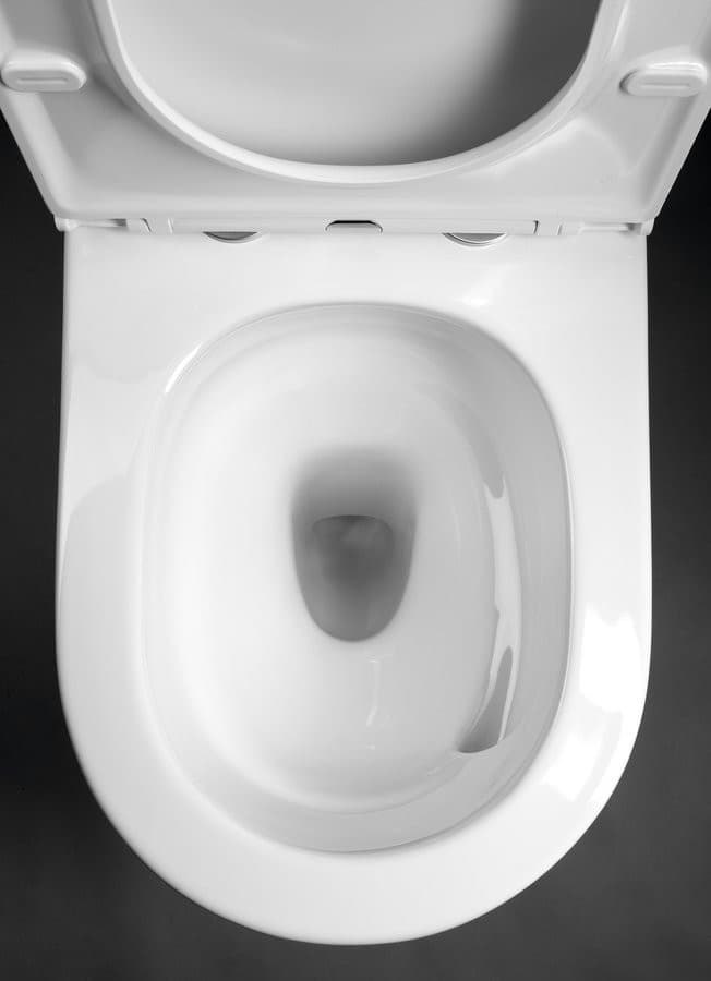 DARIO RIMLESS komplakt WC, odpływ poziomy/pionowy, biały