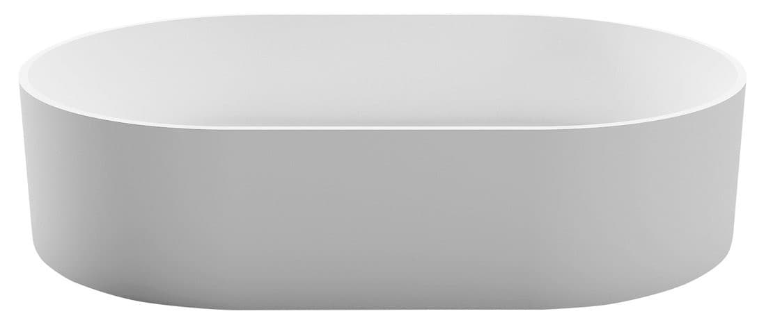 THIN umywalka na Rockstone blat 55x35cm, biały mat