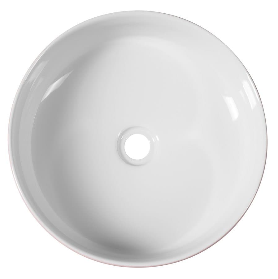 ARDEA ceramiczna umywalka nablatowa śr. 41cm, różowa