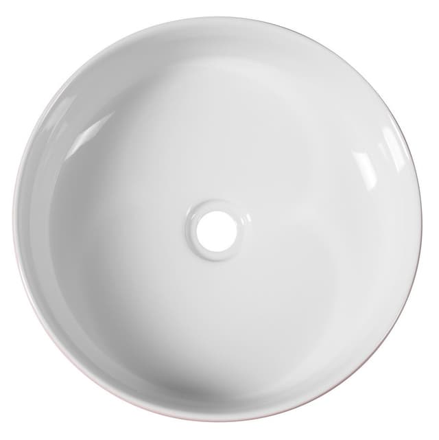 ARDEA ceramiczna umywalka nablatowa śr. 41cm, różowa