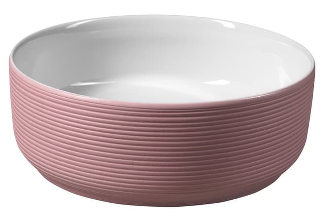 ARDEA ceramiczna umywalka nablatowa śr. 41cm, różowa