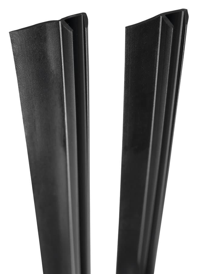 Zestaw uszczelek pionowych do szkła 5/5mm, 2000mm, czarny
