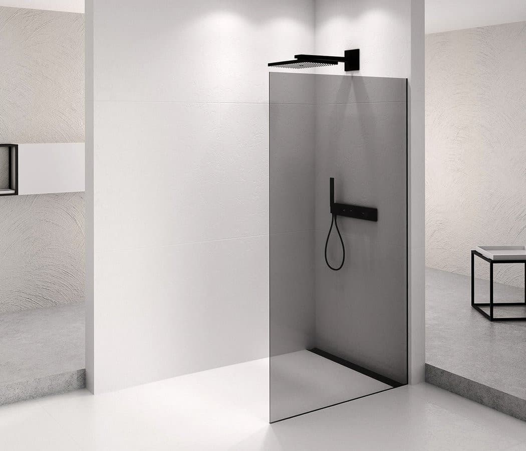 ARCHITEX BLACK MATT walk-in, 962 mm, szkło dymione
