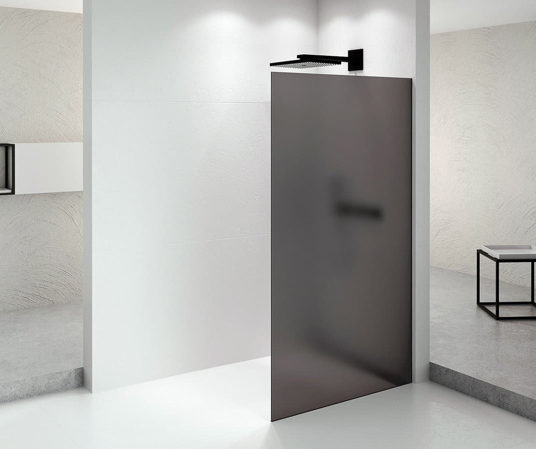 ARCHITEX BLACK MATT walk-in, 1462 mm, szkło mat dymione